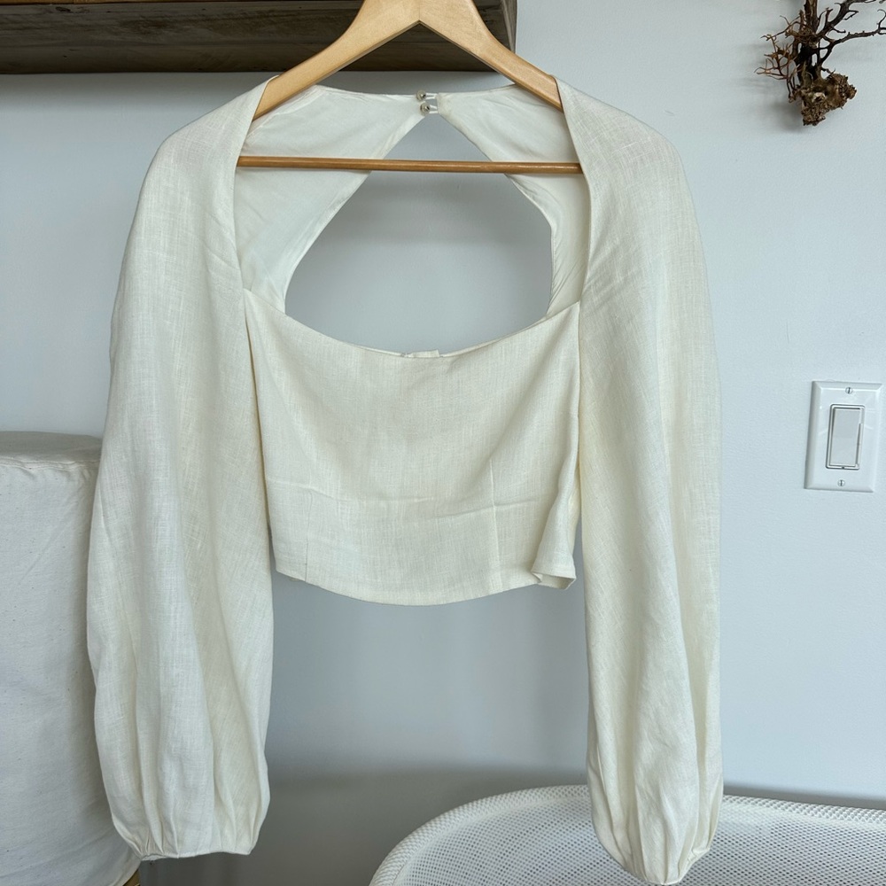 MARA HOFFMAN LINEN moon TOP